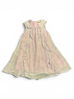 3T OshKosh B'gosh Light Pink Flutter Dress with Silver Glitter Dots
